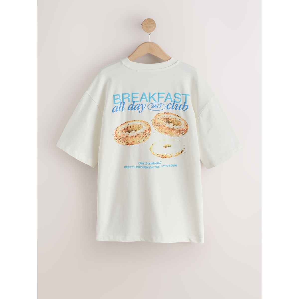 T-shirt à motif bagel écru, NEXT