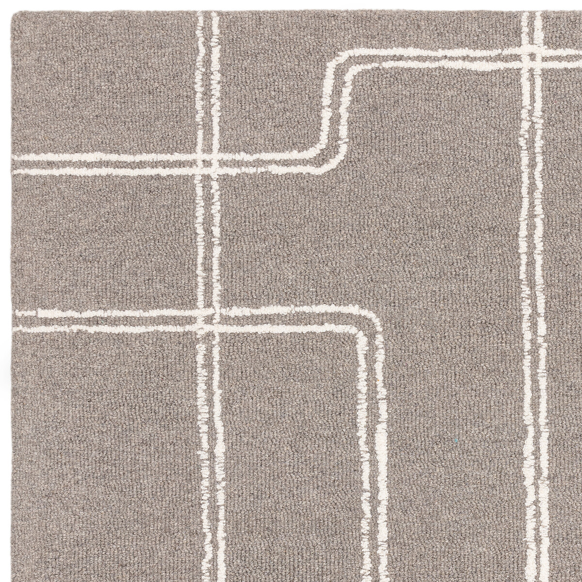 Linear Path Pattern Rug grey, SO'HOME