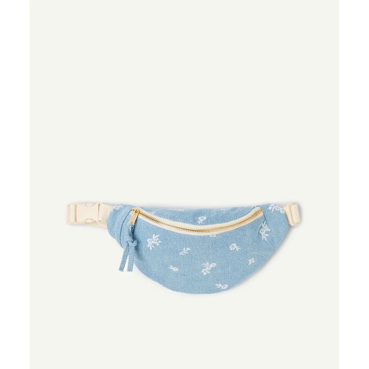 Embroidered Bum Bag denim blue , TAPE A L'OEIL
