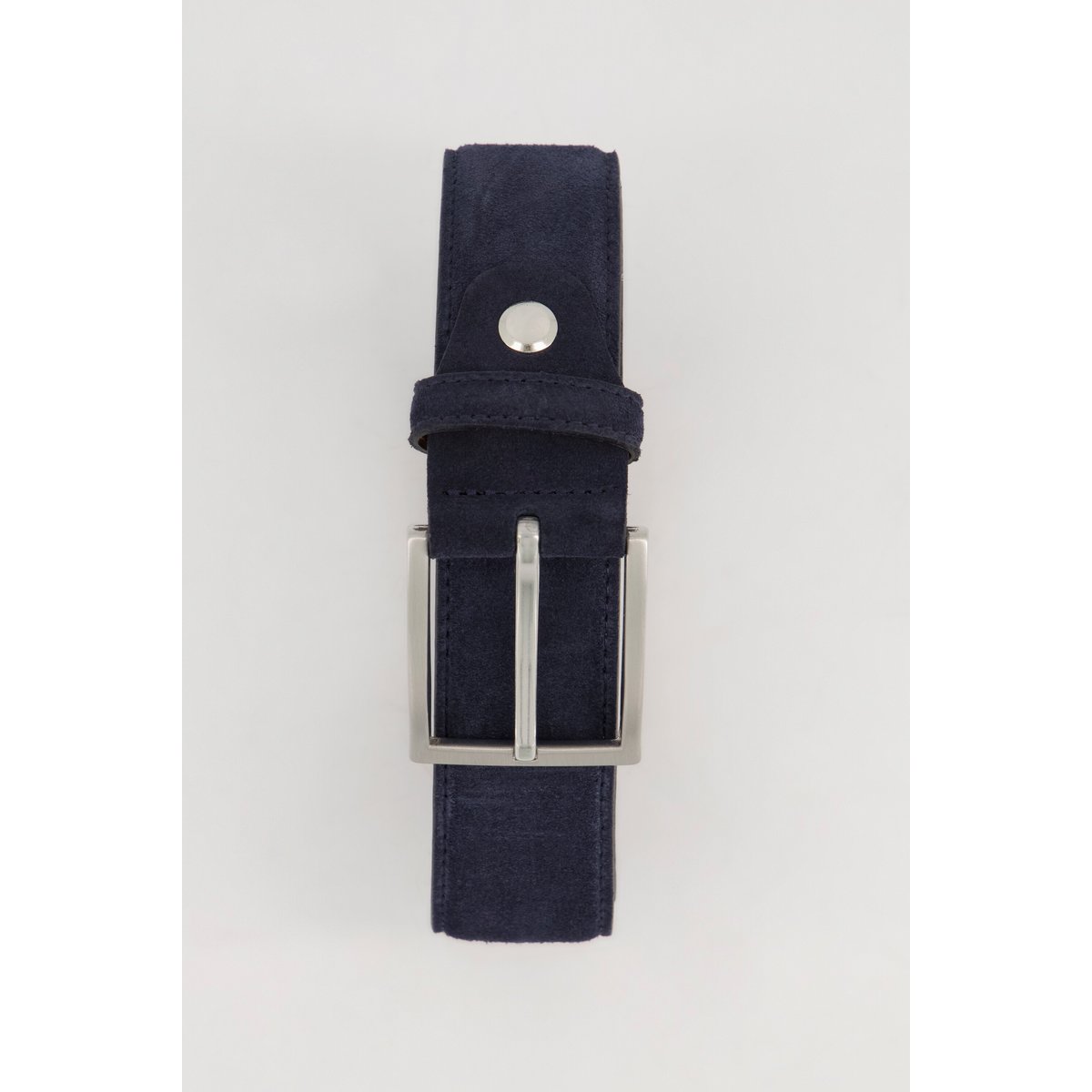 Ceinture en cuir velours véritable marine foncé, JP1880