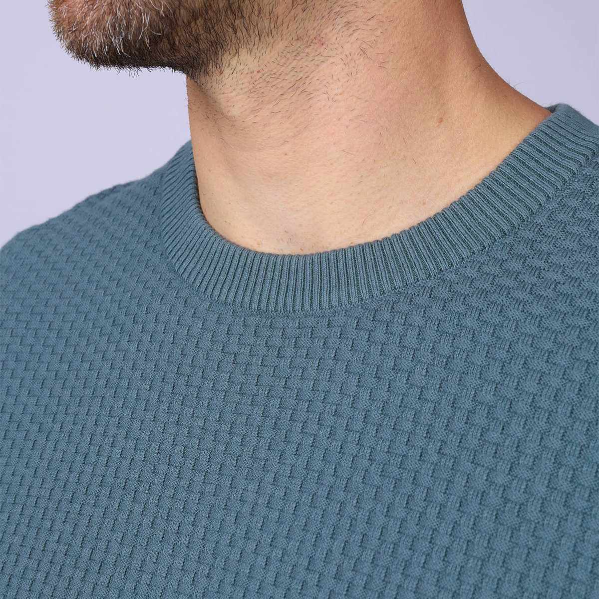 Pull Horace bleu petrole, MISE AU GREEN
