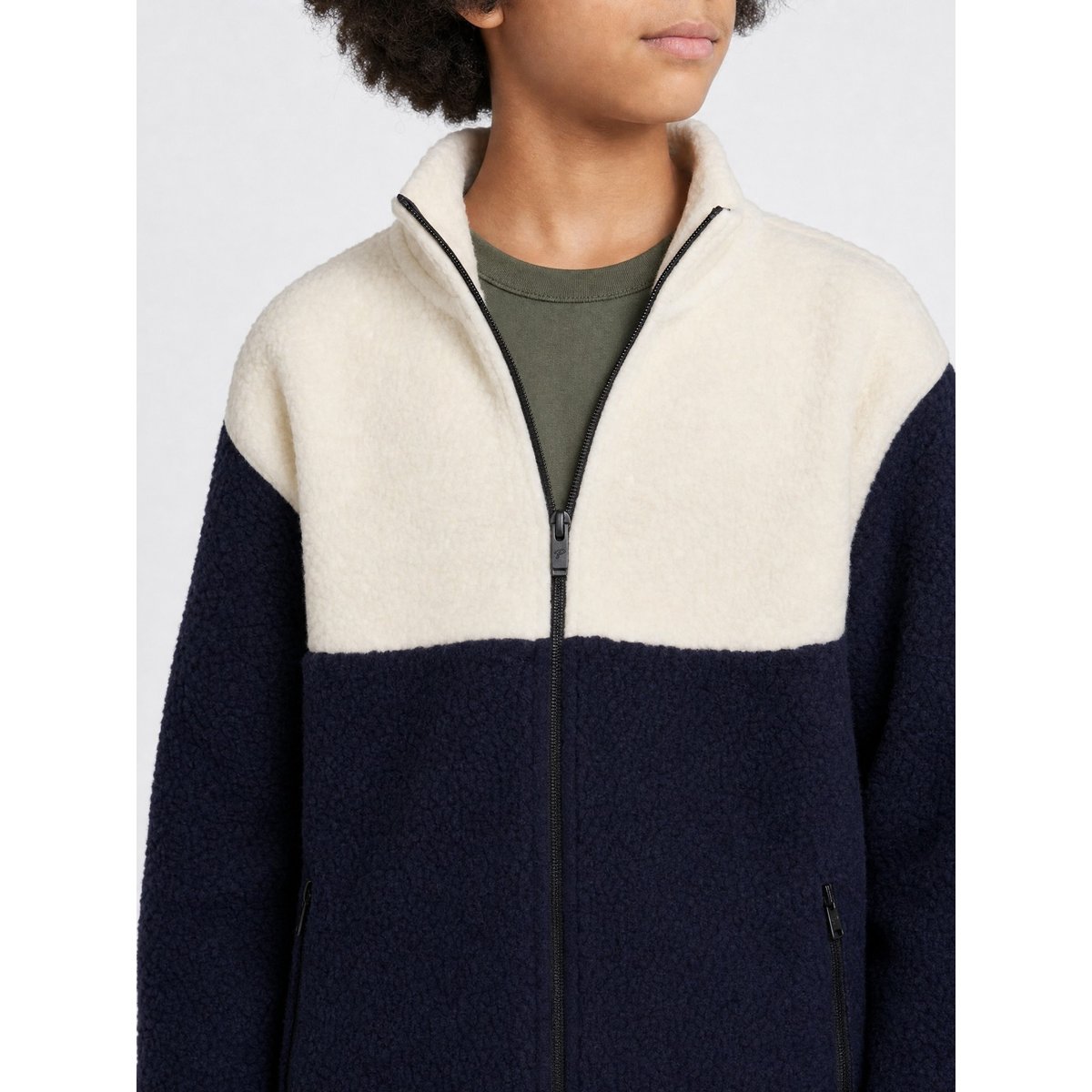 Veste zippée en sherpa forgehaven bleu royal navy, PETROL INDUSTRIES