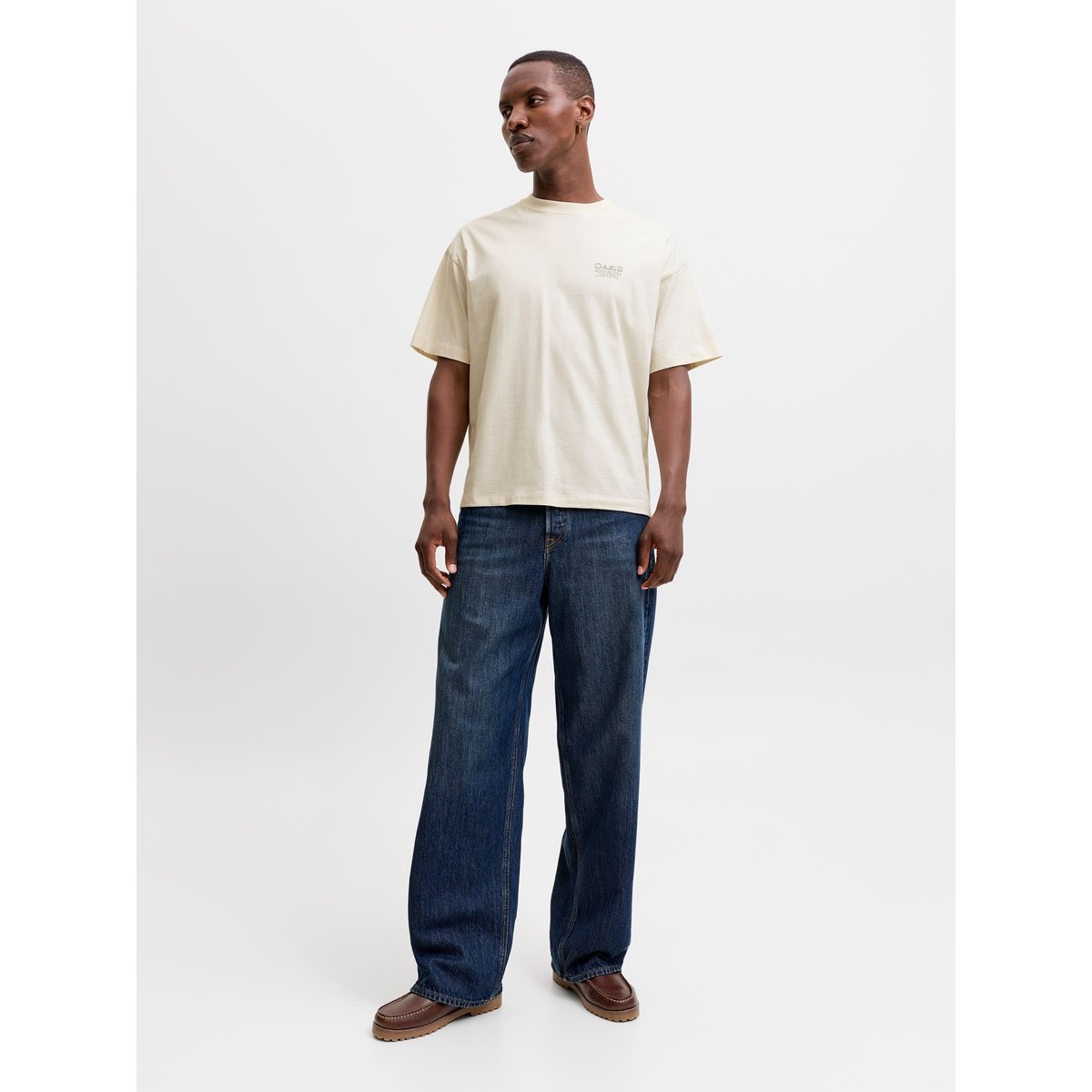 T-Shirt antique white, JACK & JONES