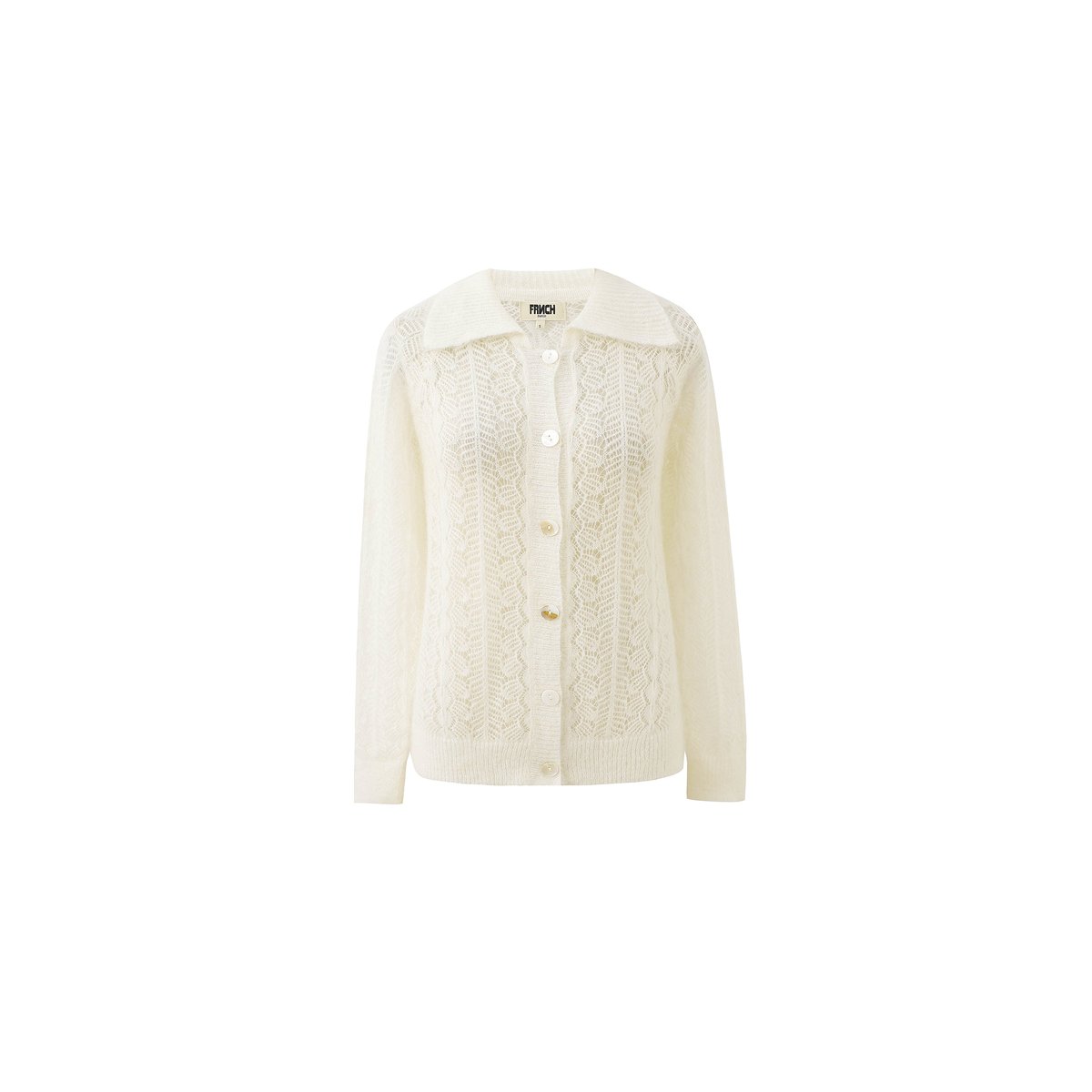 Cardigan en mohair KRISTIN beige crème, FRNCH