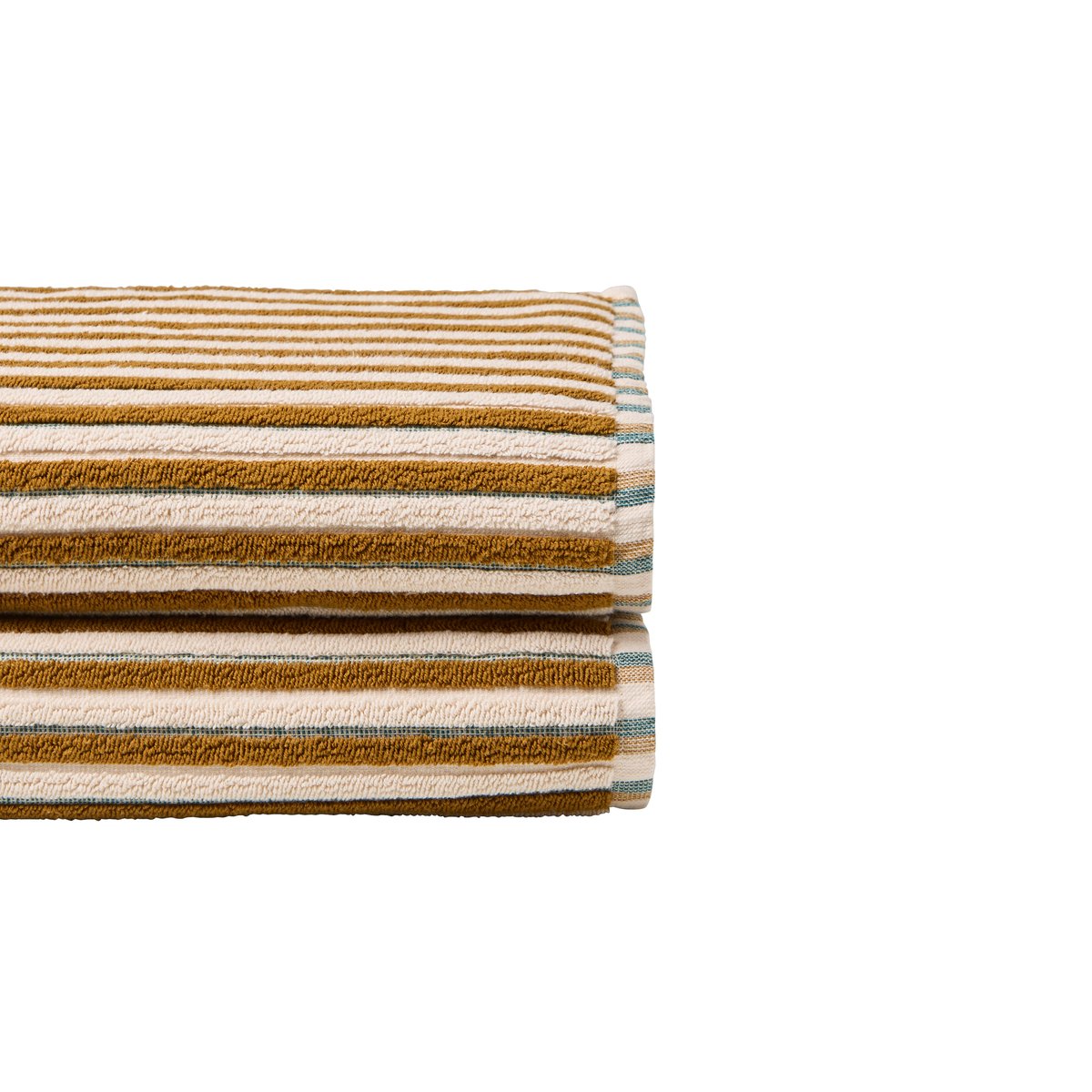 Serviette de toilette COMBO bronze/emeraude, CARRE BLANC