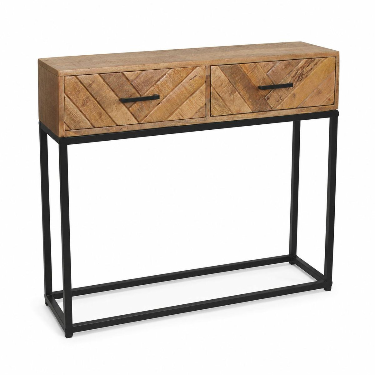 Console d'entrée en bois de manguier 2 tiroirs BRIX bois naturel, PIER IMPORT