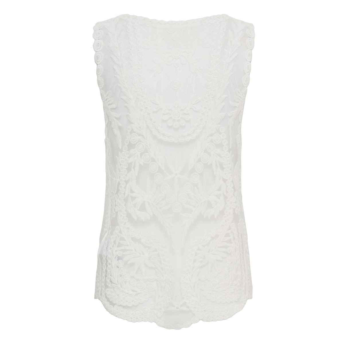 Blouse sans manches blanc snow white, CREAM