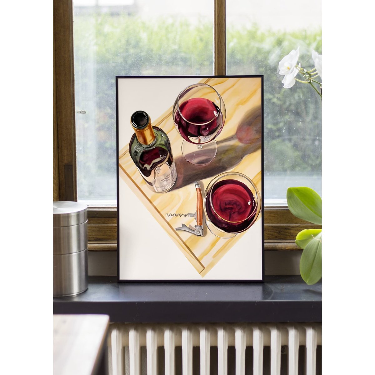 Affiche Vin rouge et apéritif blanc, L'AFFICHERIE