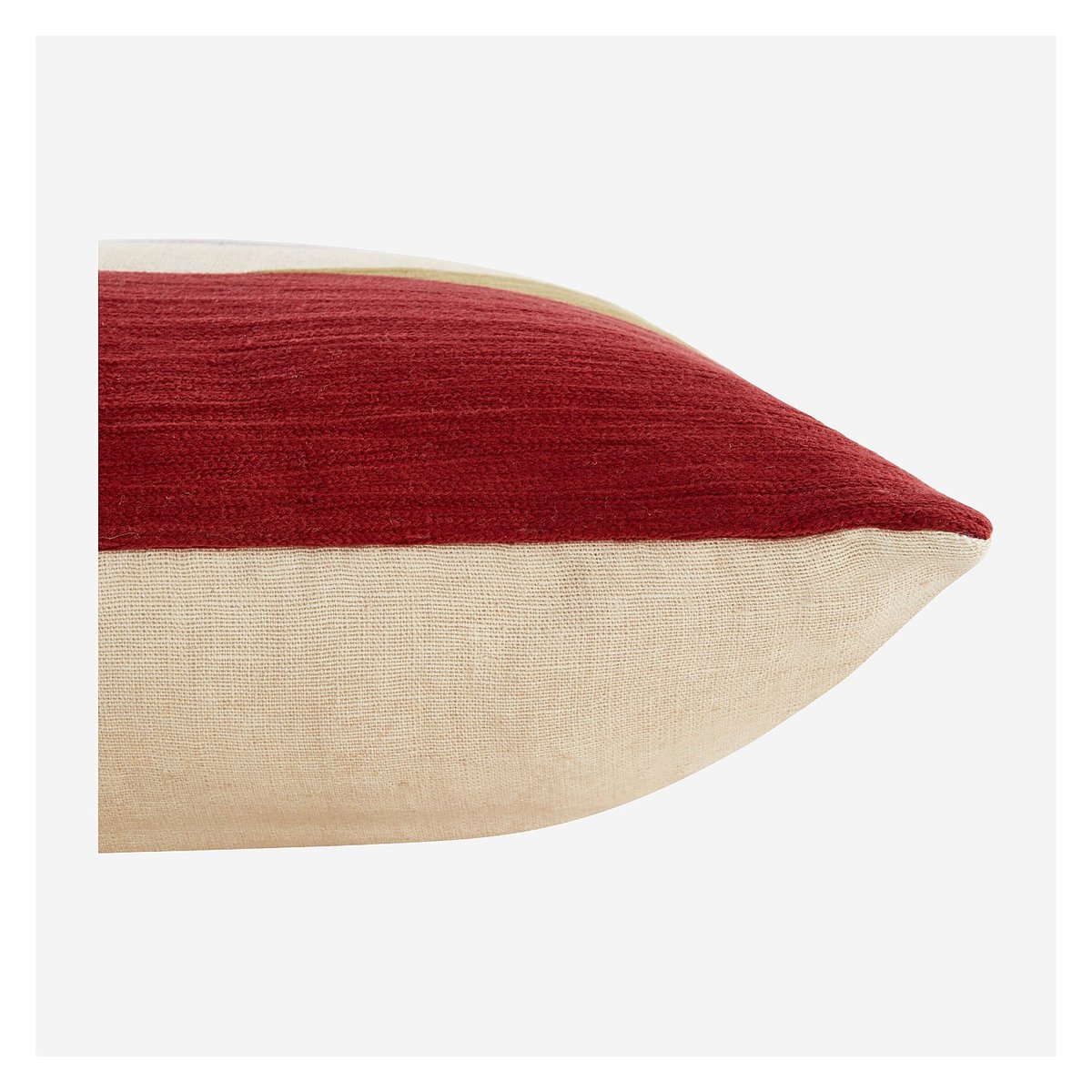 Coussin lin BONNIE bordeaux, violet, bronze, HABITAT