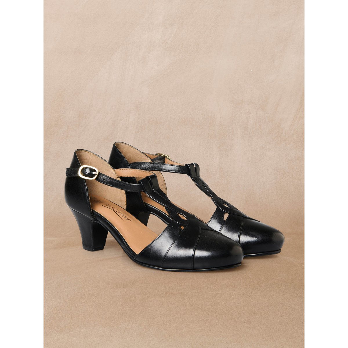 Salomés à talon femme noir, PEDICONFORT