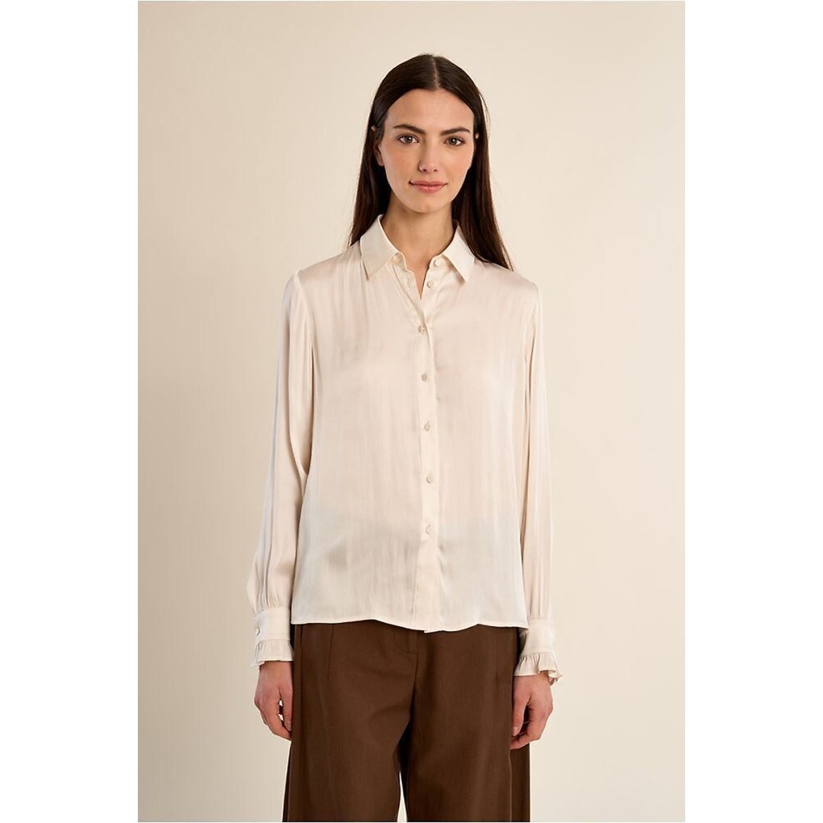 Chemisier en satin blanc, MOLLY BRACKEN