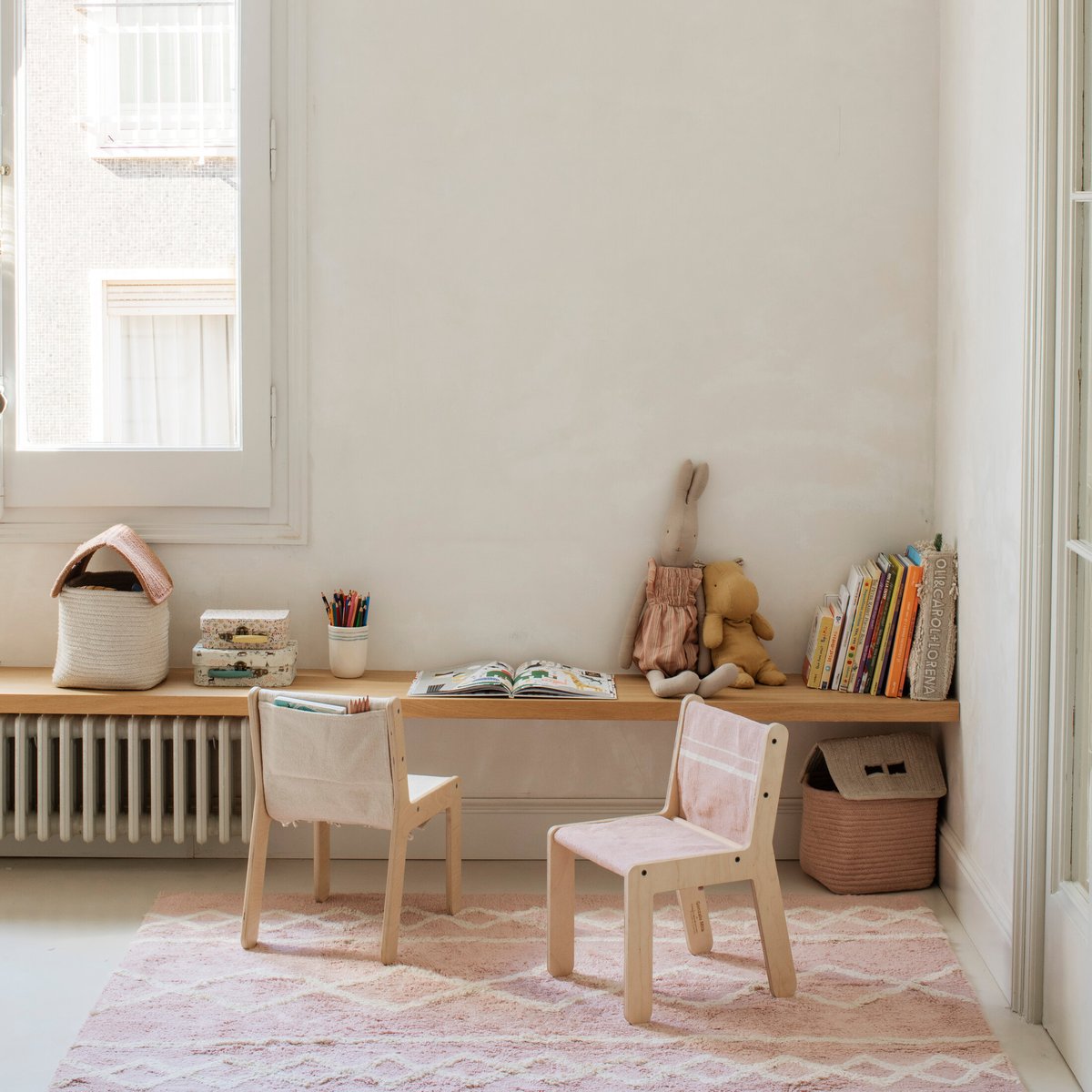 Panier Maison ECO-CITY rose, LORENA CANALS