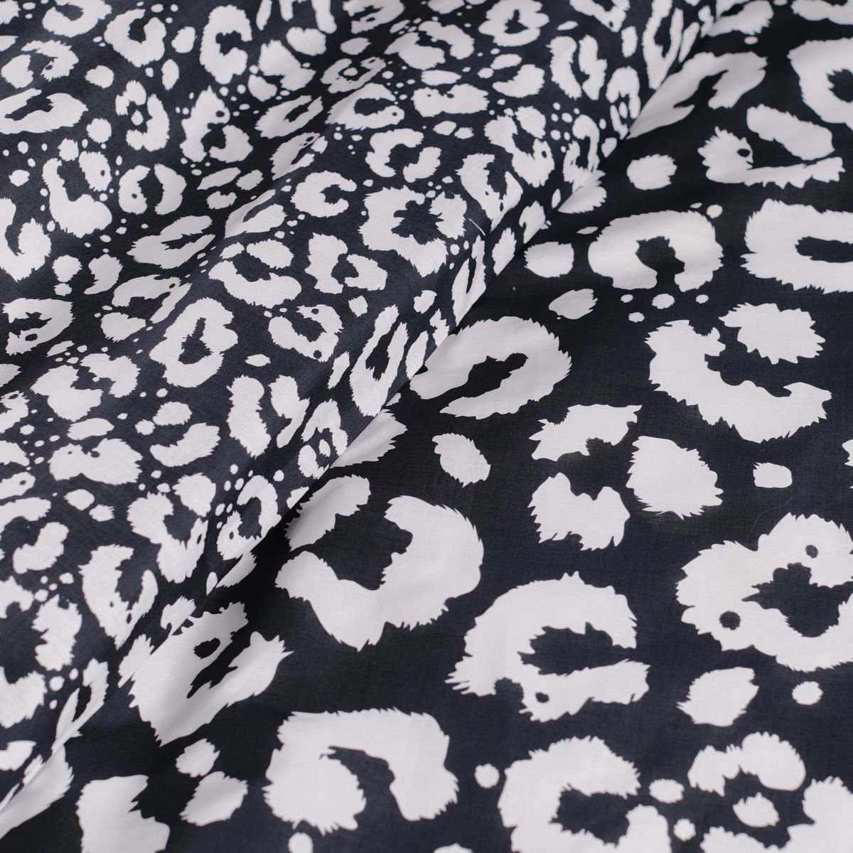 Parure de lit imprimé animalier coton SUNSHINE LISON noir, TODAY