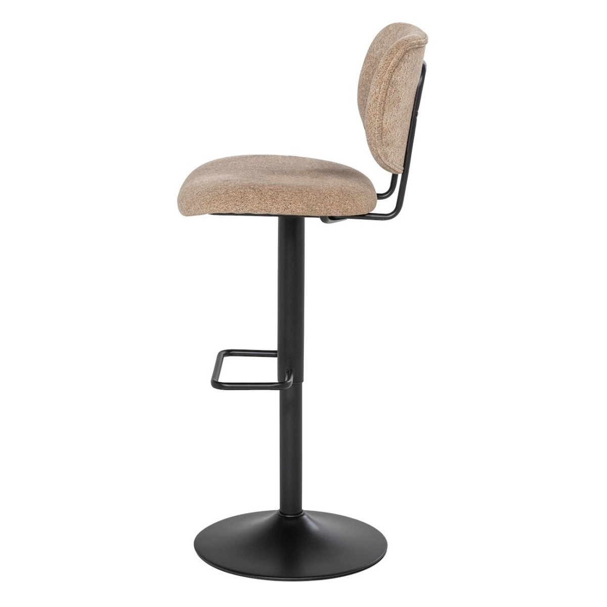 Tabouret de bar en polyester BRINT sable, WOOOD