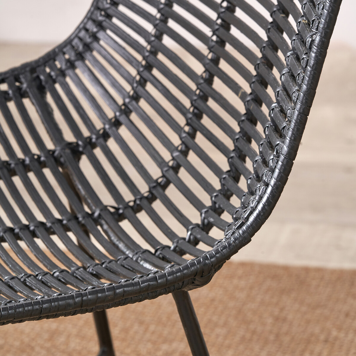 Nerano Rattan & Metal Dining Chair black, SO'HOME
