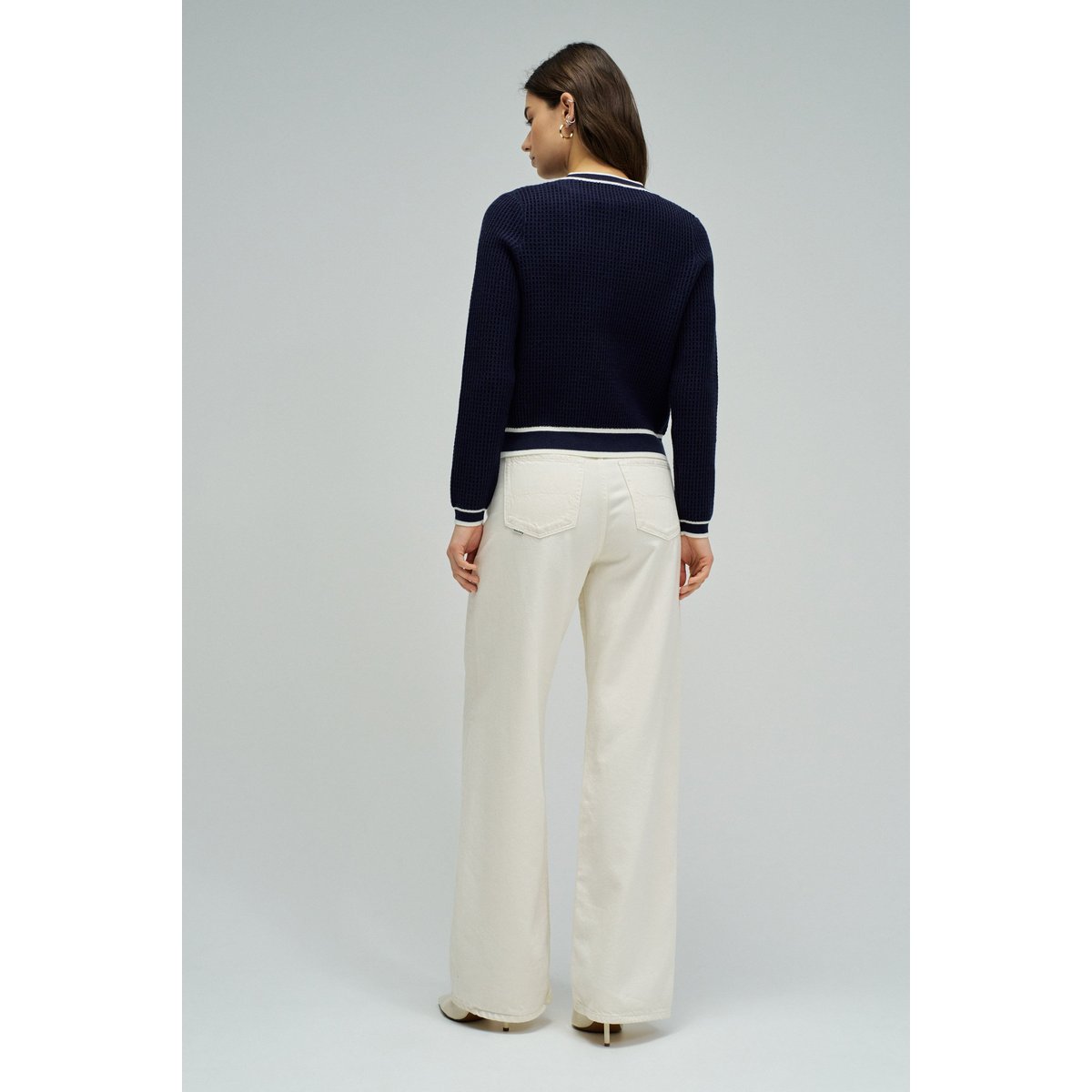 CARDIGAN AVEC DES BOUTONS EN OR bleu, SALSA JEANS