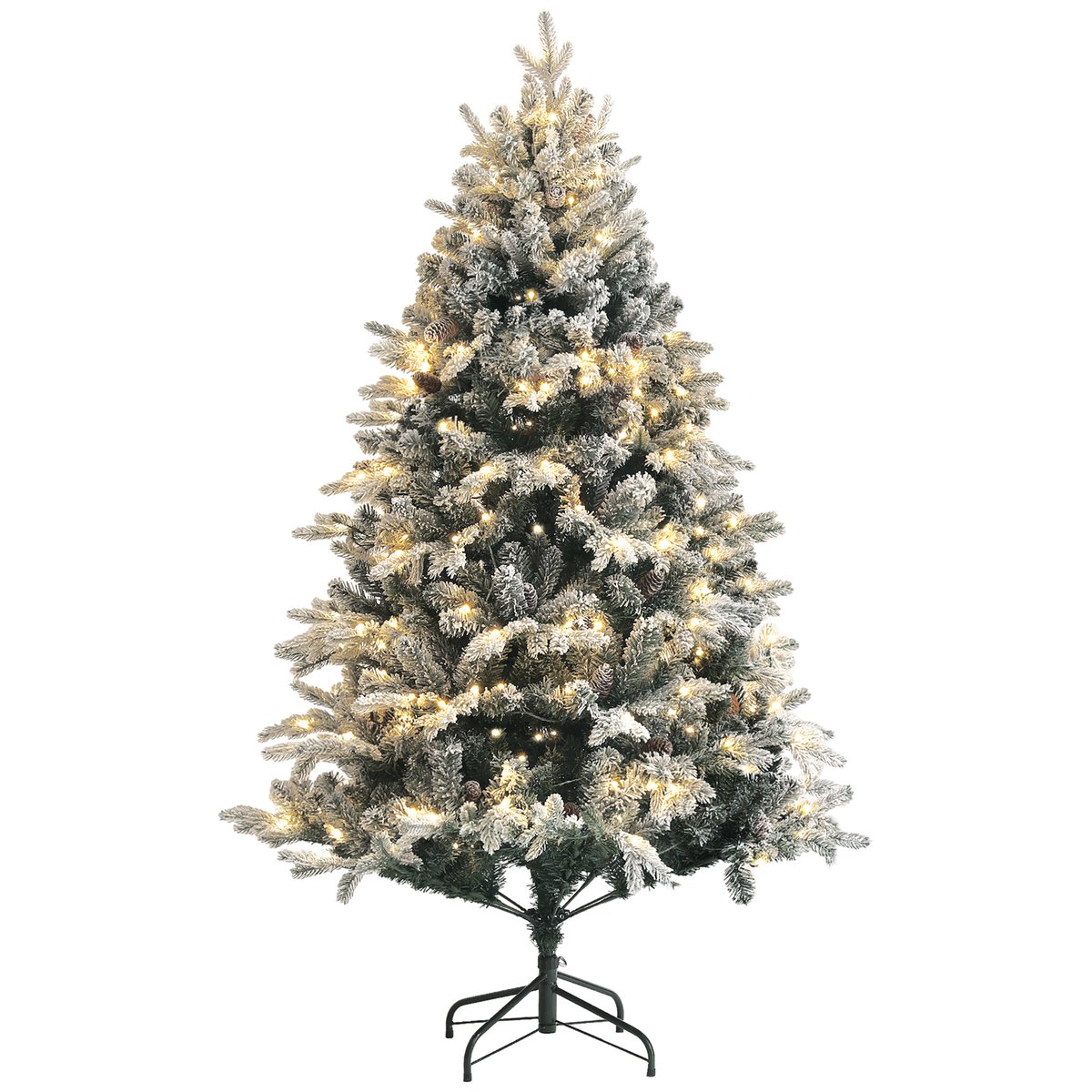 Sapin de Noël Plastique Vert vert, HOMCOM