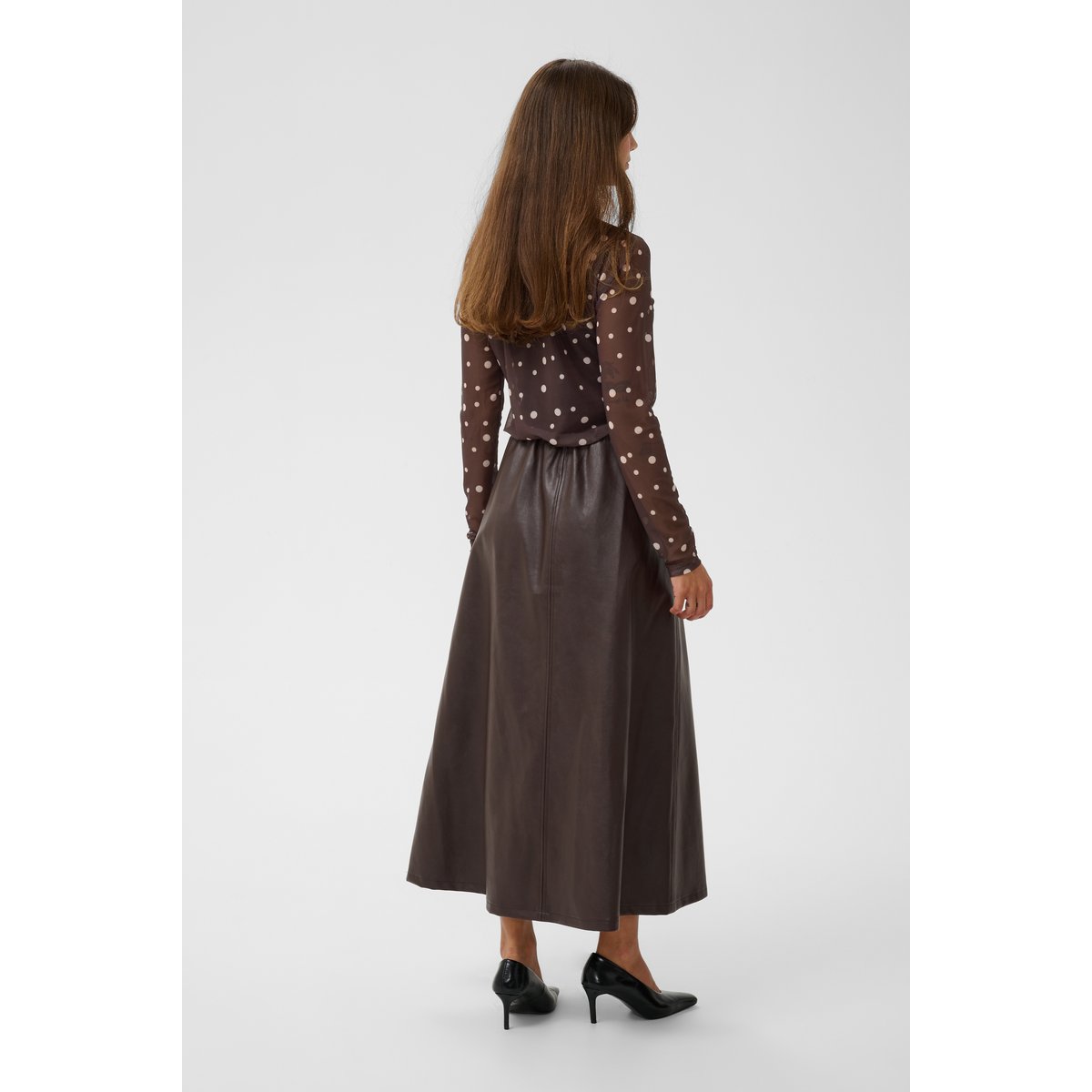 Á manches longues marron brown/whitecap dot, CULTURE