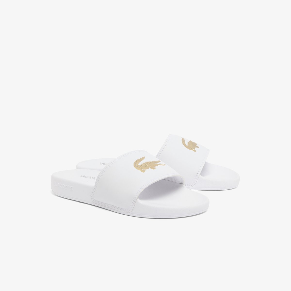 Claquettes Serve Slides 0.0 femme blanc-alm, LACOSTE