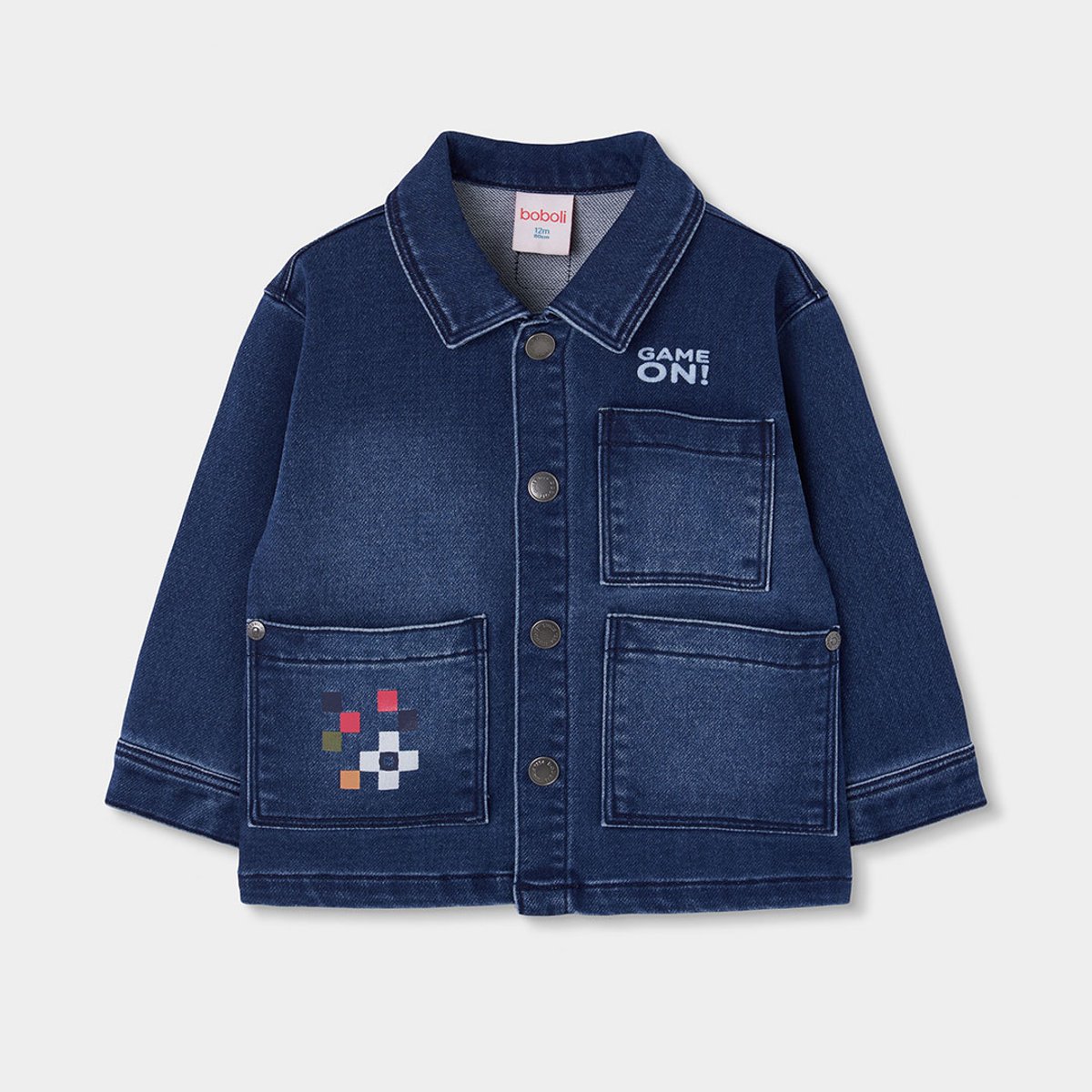 Surchemise denim garçon Game On bleu, BOBOLI