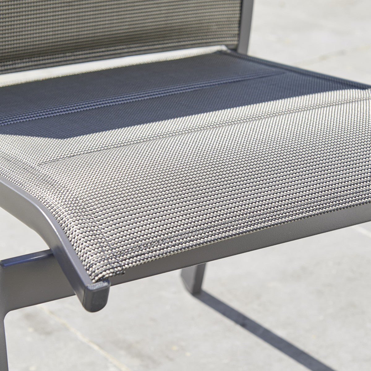 Fauteuil de jardin en aluminium et textilène MODULO gris, BERAH GETAH