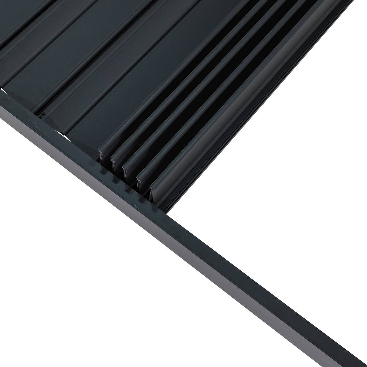 Pergola bioclimatique autoportante 4x3m EVORA gris graphite, HESPERIDE