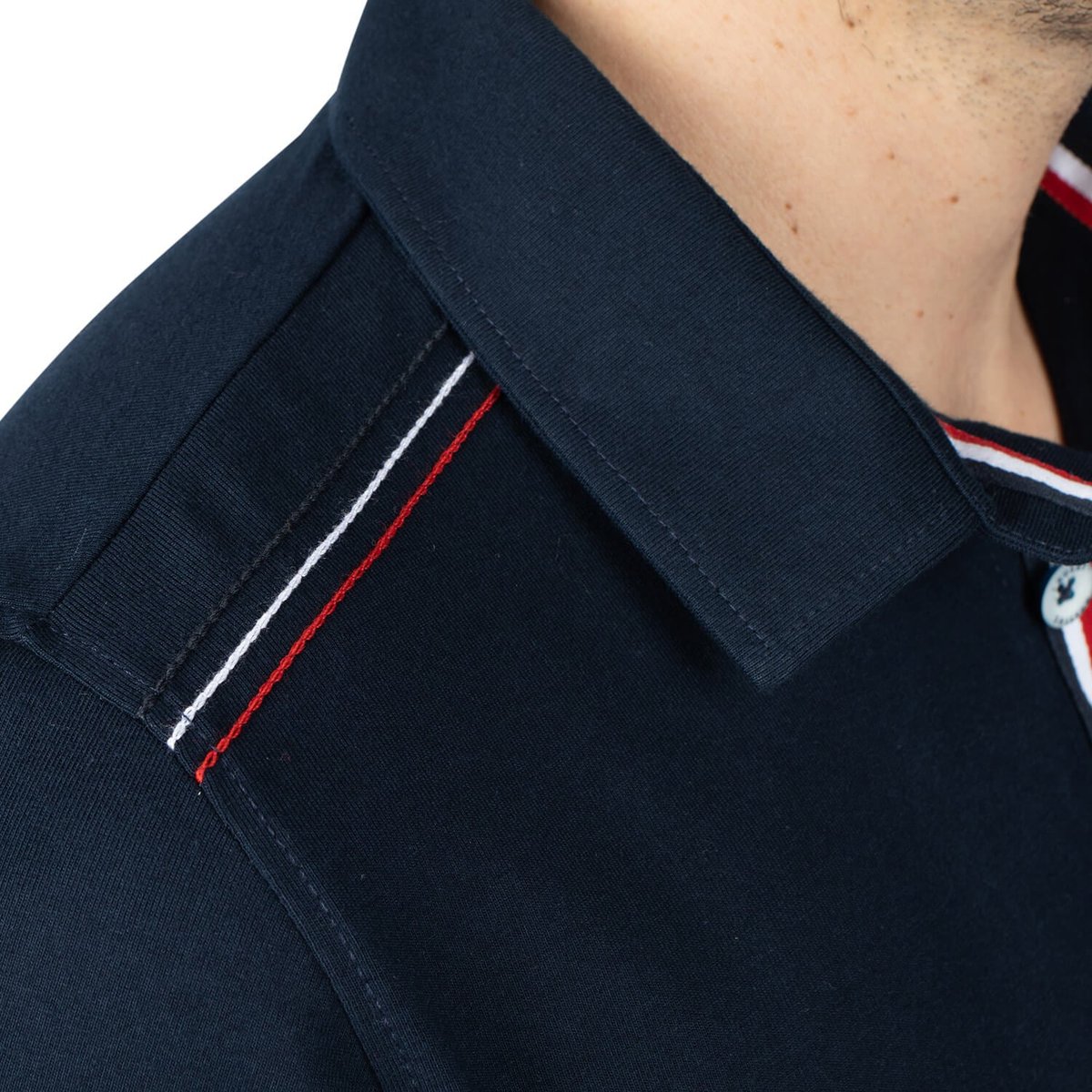 Polo basic ecusson RUGBY navy, SHILTON