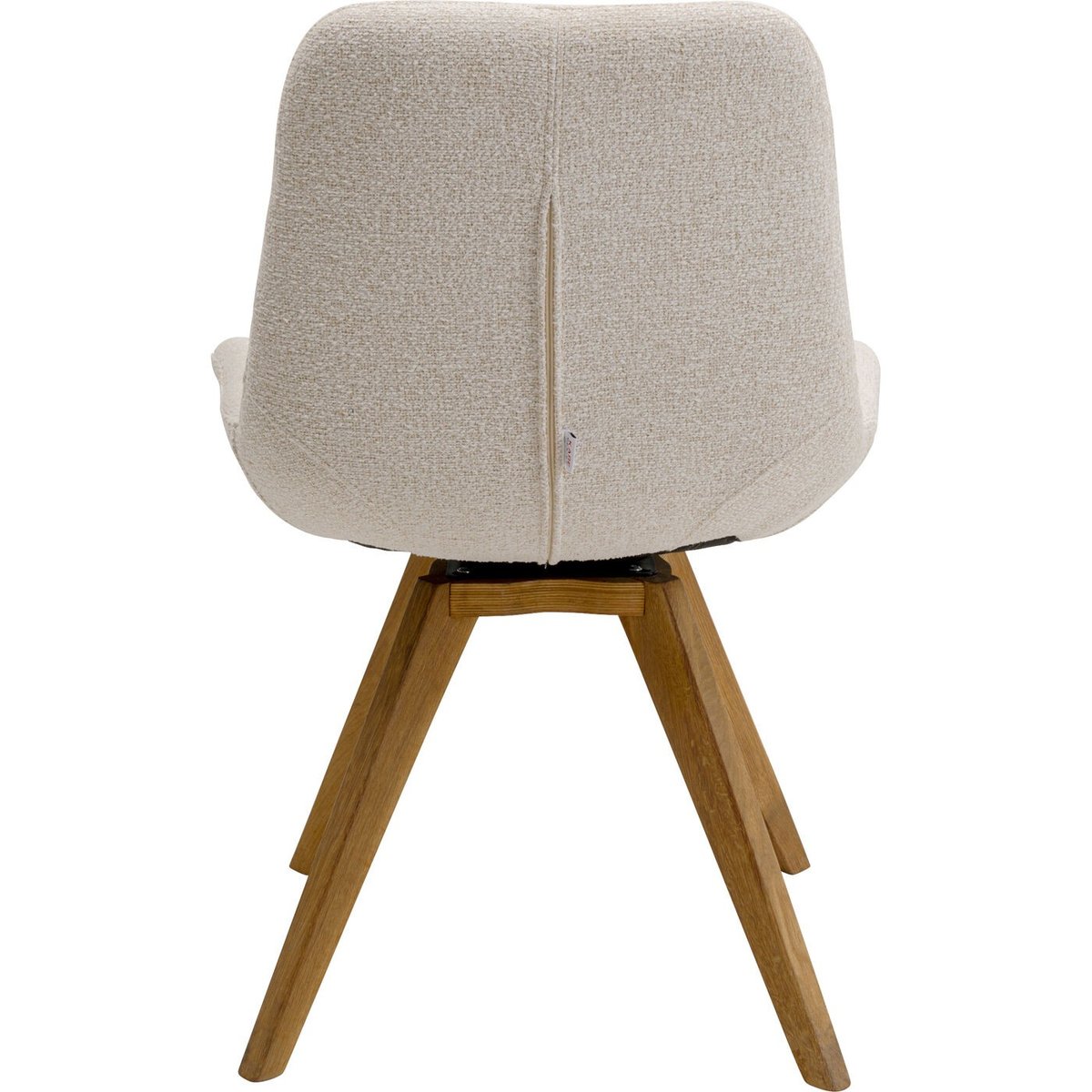 Chaise pivotante en polyester tressé et chêne, BROADWAY couleur unique, KARE DESIGN