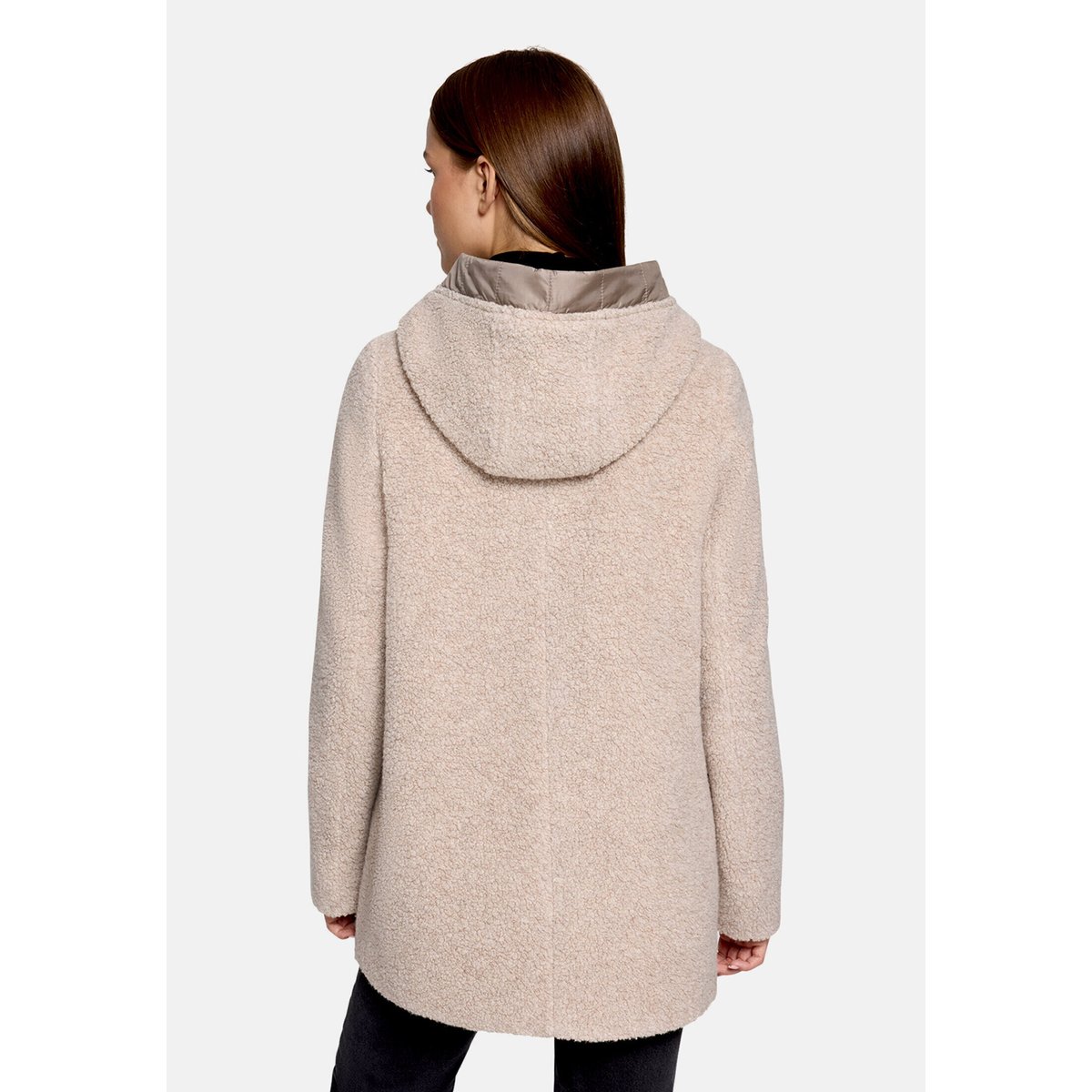 Veste en laine à capuche light sand, GIL BRET