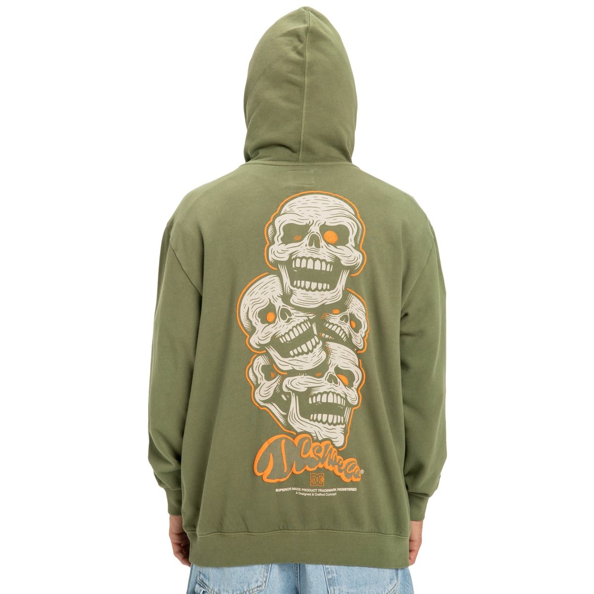 Sweat à capuche LAUGH STACK. vert bronze green, DC SHOES