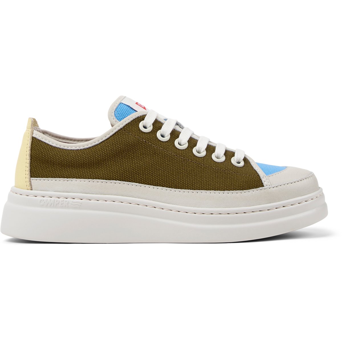 Baskets Cuir G3D RUNNER UP TWINS blanc bleu, CAMPER