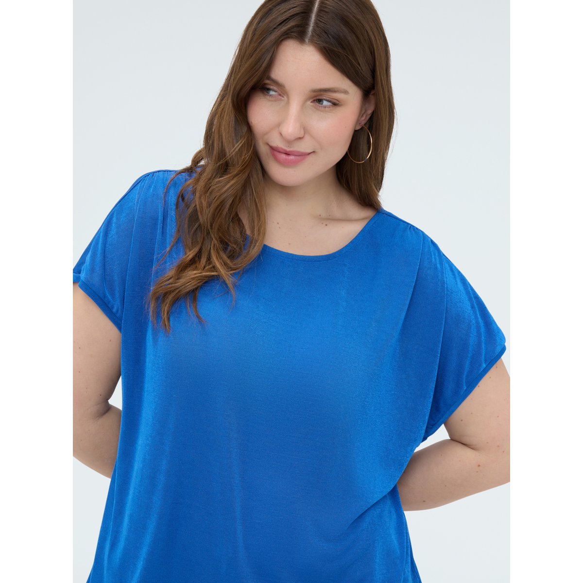 T-shirt avec cordon de serrage bleuet, FIORELLA RUBINO