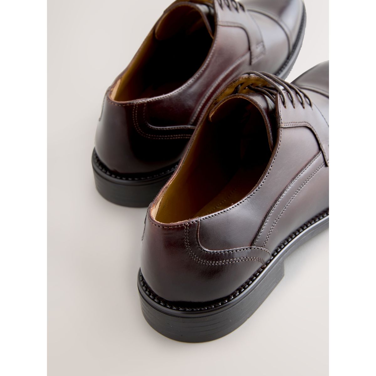 Chaussures derby à bout rapporté marron, NEXT
