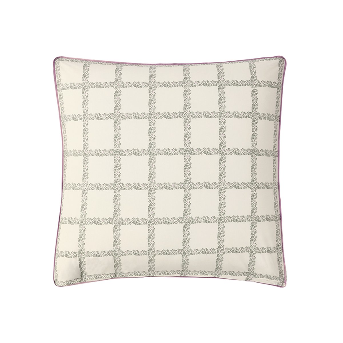 Taie d'oreiller imprimée en percale de coton, JARDIN SECRET blanc, ESSIX