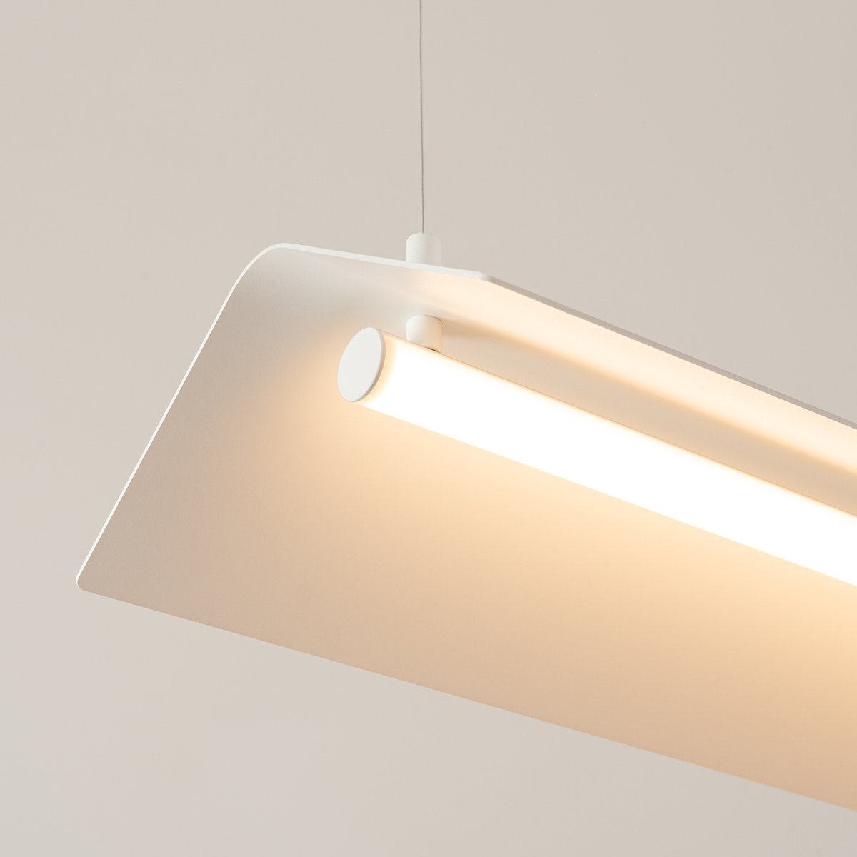 Suspension Acier Blanc LED 1 Elva blanc, EDEN