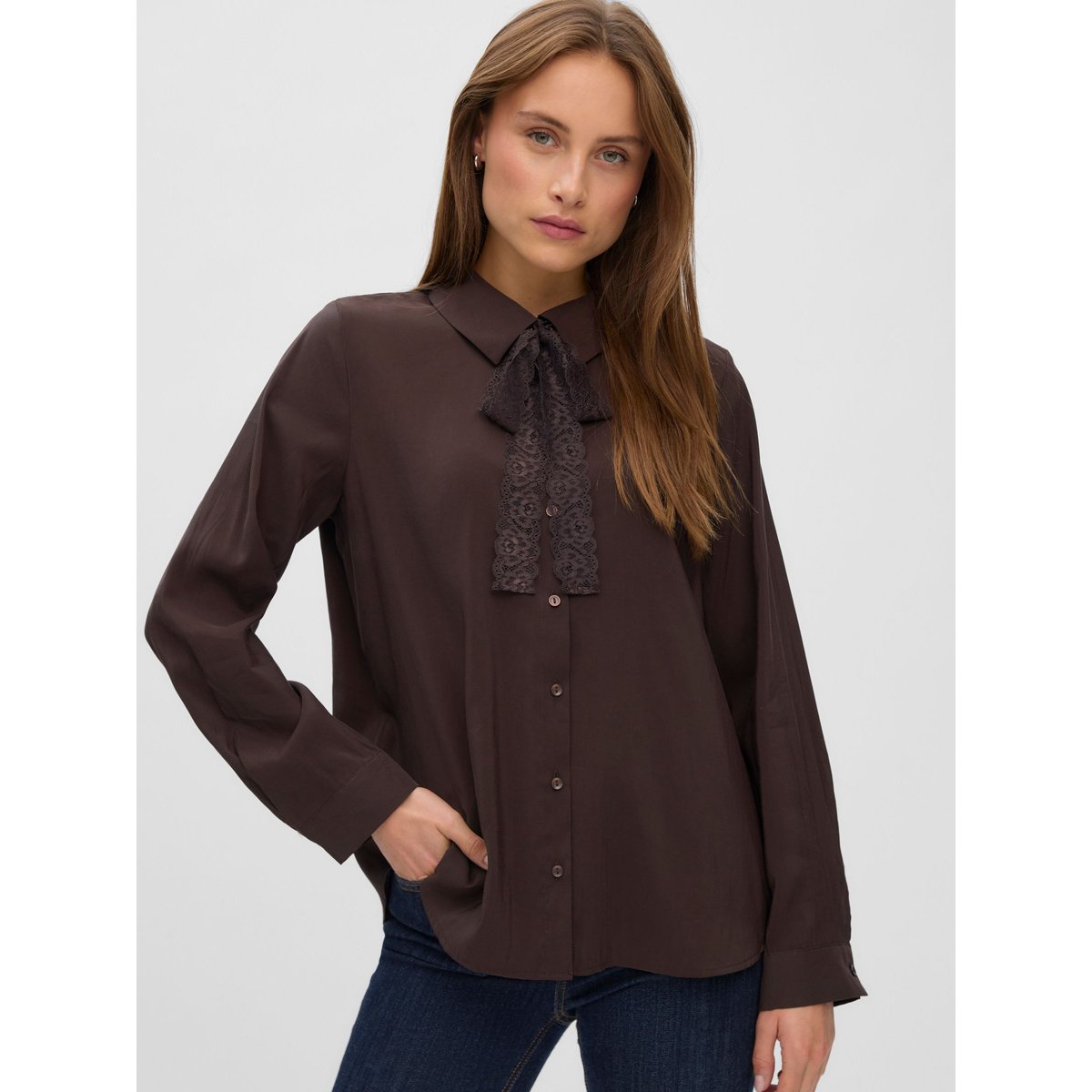 Chemise marron - chocolate torte 1, VERO MODA