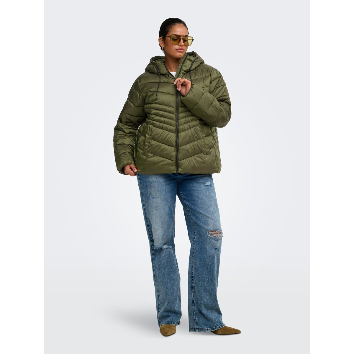 Veste Matelassée dark olive, ONLY CARMAKOMA