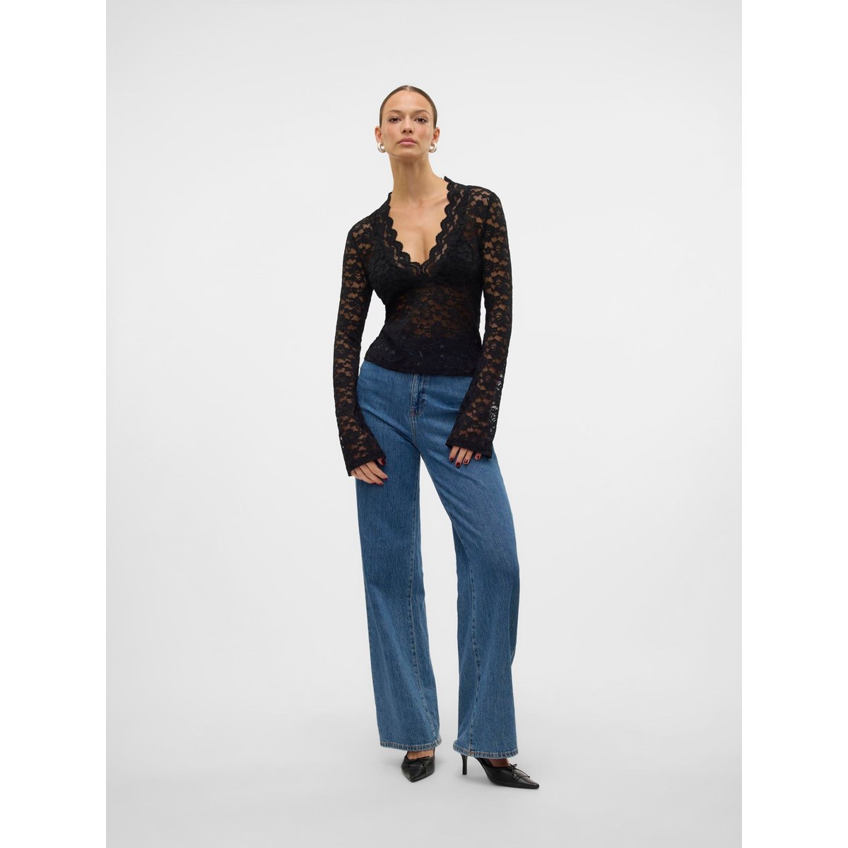 Top noire - black, VERO MODA