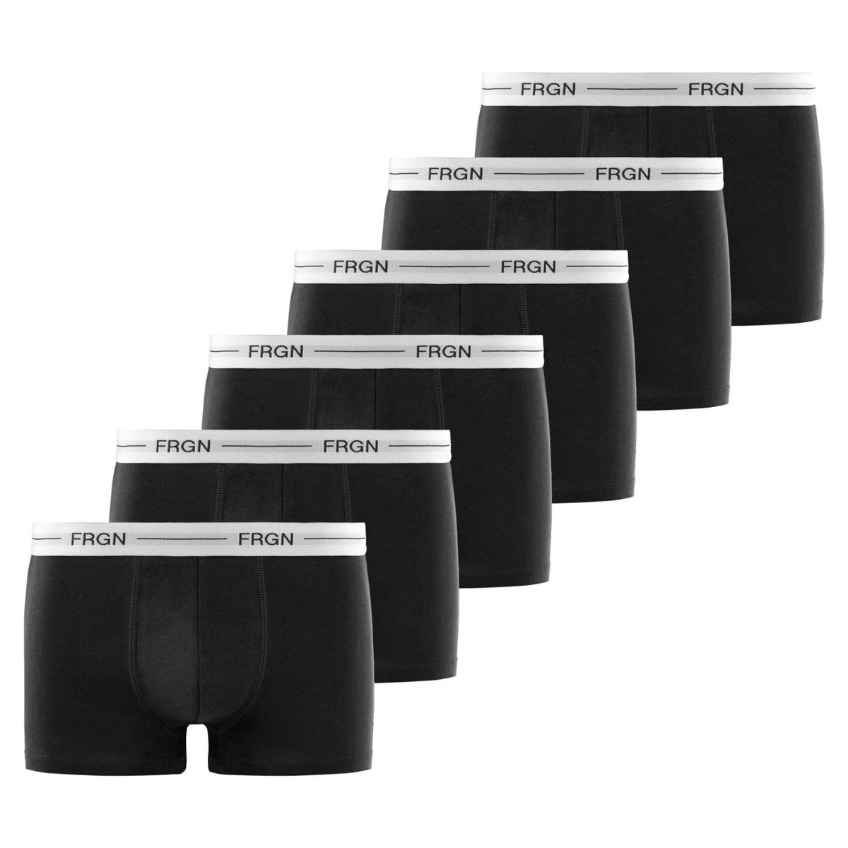 Lot De 6 Boxers Coton noir/blanc, FREEGUN