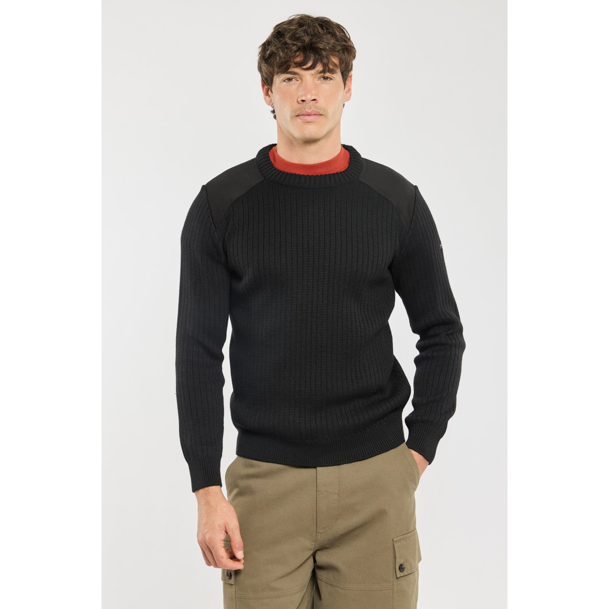 Pull esprit militaire noir, ARMOR-LUX