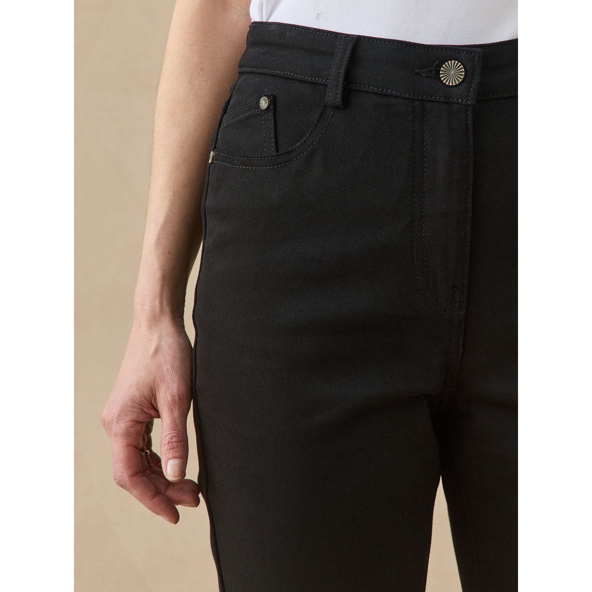 Pantalon droit 5 poches. noir, DAXON