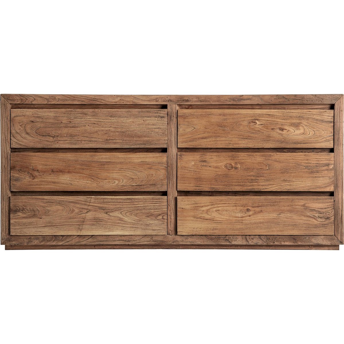 Commode en bois effet marbre marron effet marbré bois d'orme, RECOLLECTION