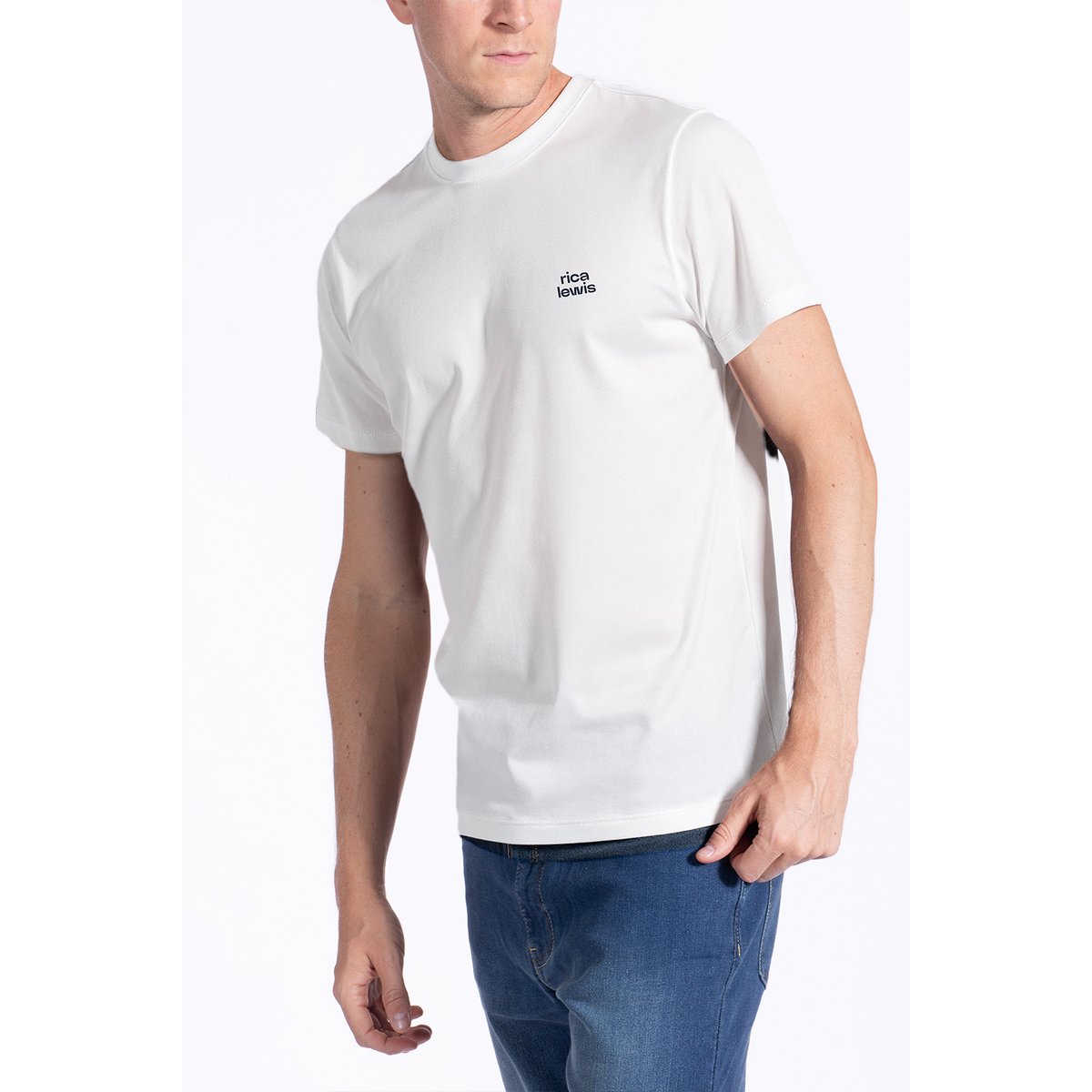 T-shirt Essentiel en coton SIGNAT6 blanc, RICA LEWIS