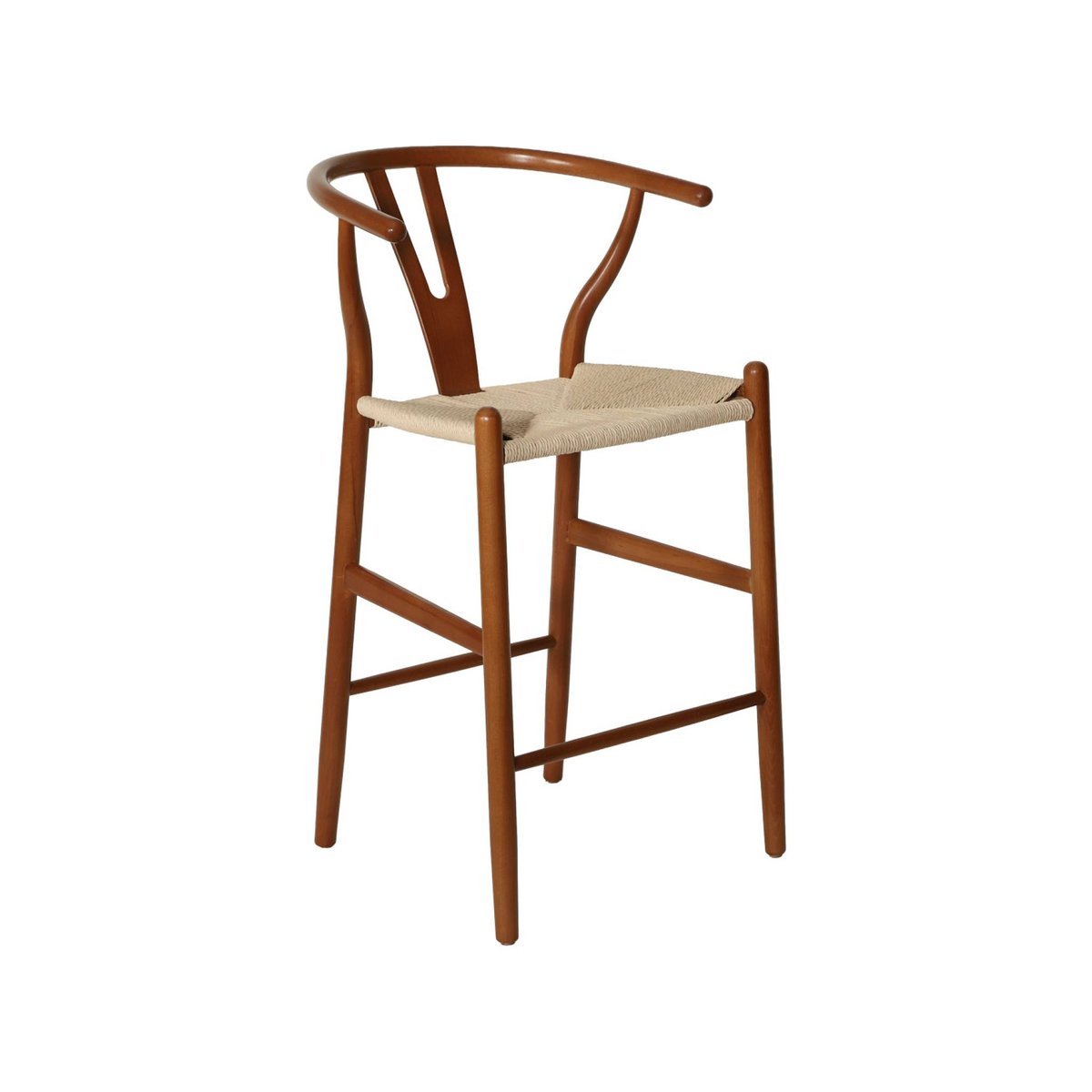 Tabouret de bar vintage bois de hêtre et cordes (lot de 2) CECILE noir, SWEEEK