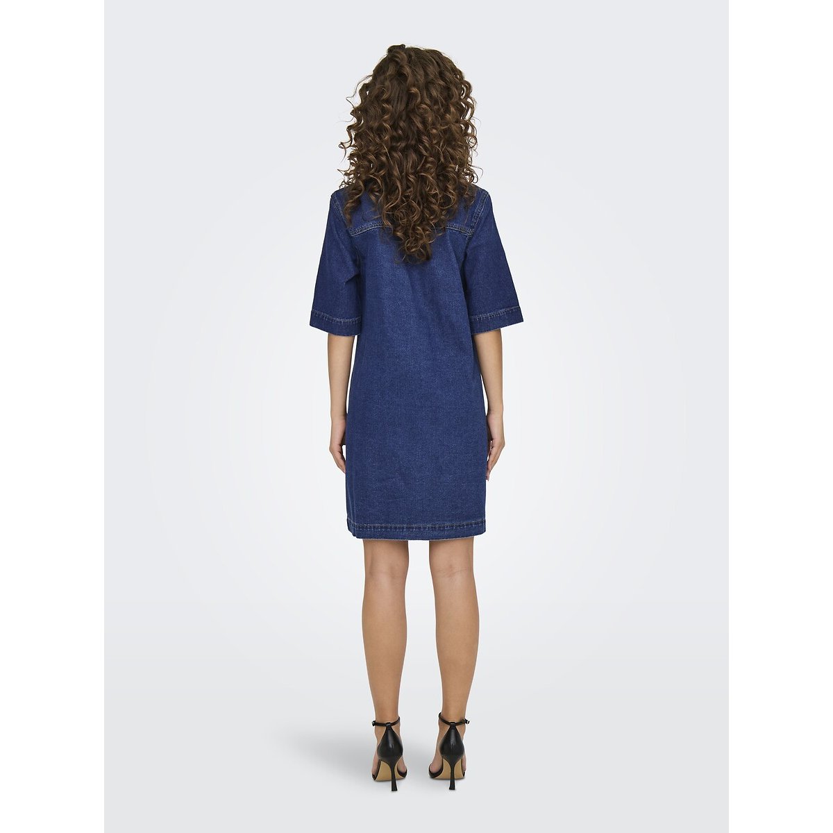 Robe mi-longue en jean dark blue, ONLY