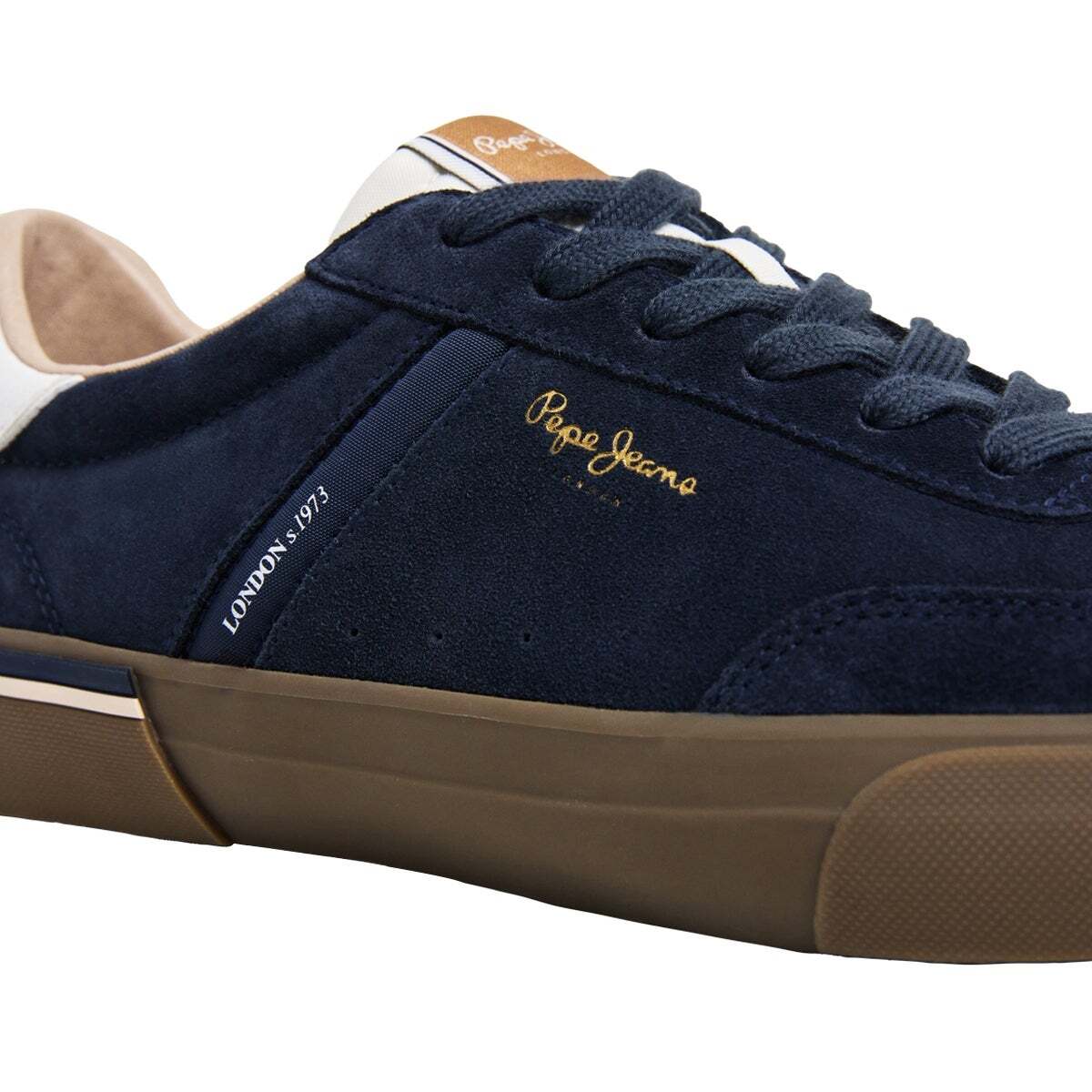 Kenton - Baskets Classiques En Daim bleu mer profonde, PEPE JEANS