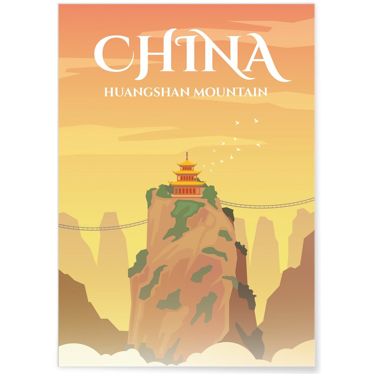 Affiche Chine blanc, L'AFFICHERIE