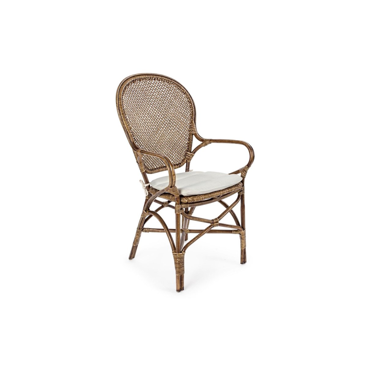Fauteuil en rotin Bistrot (lot de 2) - ELINA chene moyen, HELLIN, DEPUIS 1862
