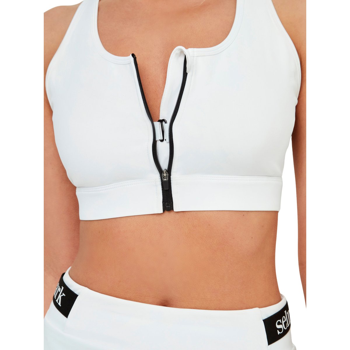 Brassière soutien-gorge de sport ouverture frontale TECH ST8 blanc, SELMARK