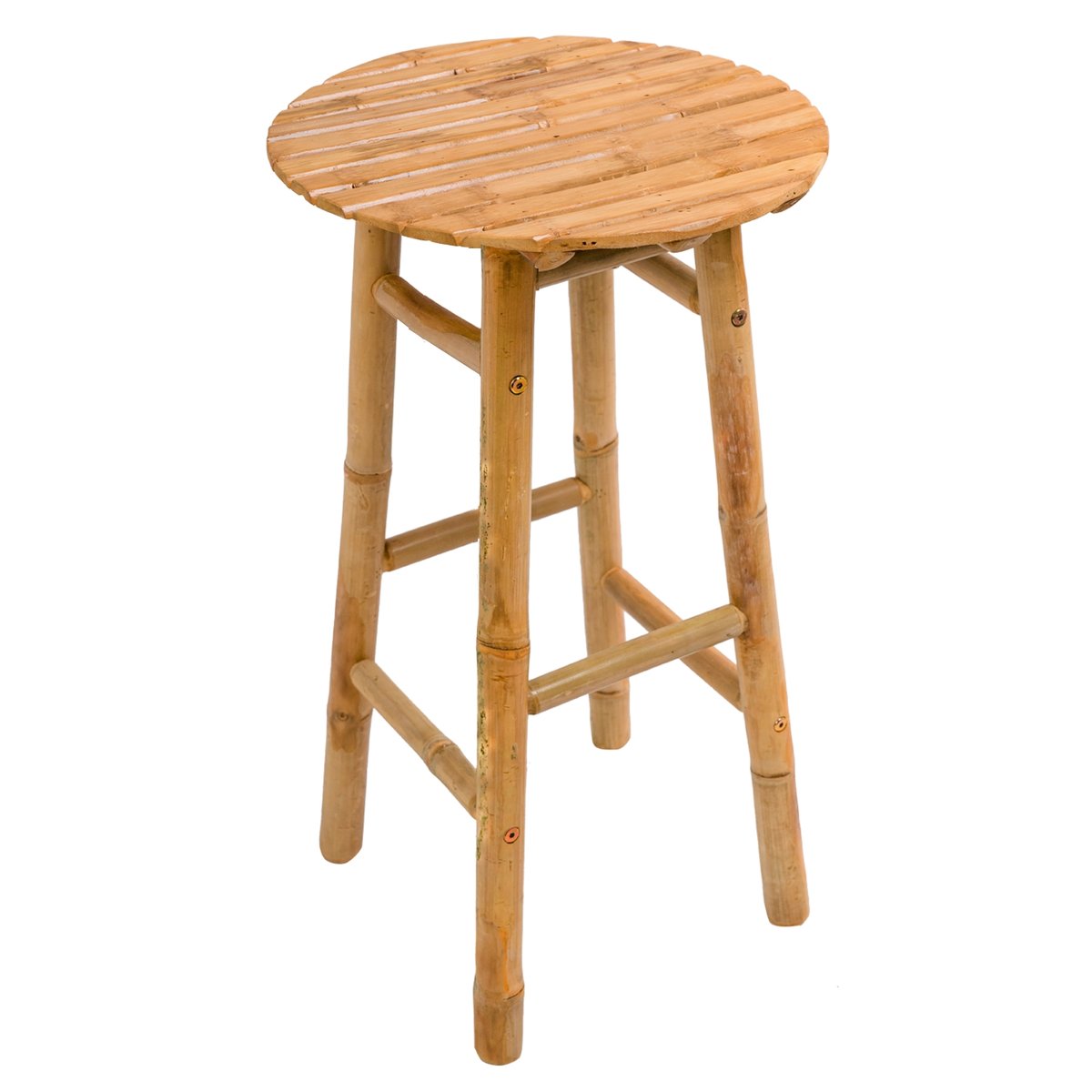 Lot de 2 tabourets de bar en bambou, SAMARINA bois naturel, NORDLYS